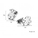 Reliable Reputation Female Bear Shape Titanium Earrings 