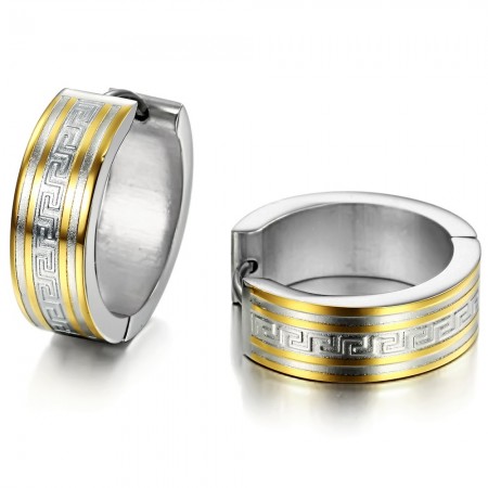 to Have a Long Story Wall Pattern Titanium Earrings 