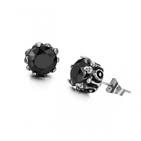 Reliable Reputation Black Titanium Earrings With Diamond