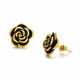 Well-known for Its Fine Quality Female Flower Shape Titanium Earrings 