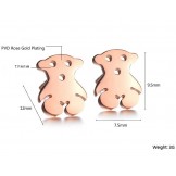 Quality and Quantity Assured Female Bear Shape Titanium Earrings 