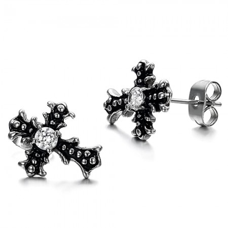 Reliable Quality Unisex Cross Titanium Earrings 