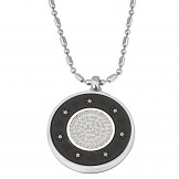 The King of Quantity Health Titanium Pelelith Necklace With Diamond