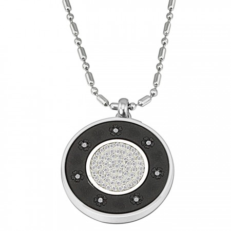 The King of Quantity Health Titanium Pelelith Necklace With Diamond