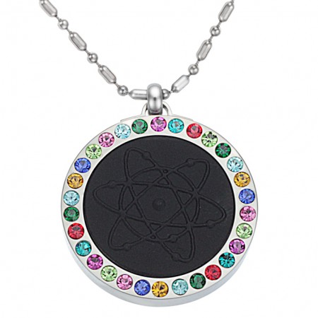 Durable in Use Health Titanium Pelelith Necklace With Diamond