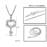Stable Quality Knot Platinum Plating Titanium Necklace 