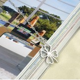 Easy to Use Female Clover Shape Platinum Plating Titanium Necklace 