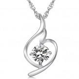 The Queen of Quality Female Fashion Platinum Plating Titanium Necklace With Diamond