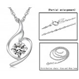The Queen of Quality Female Fashion Platinum Plating Titanium Necklace With Diamond