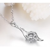 Quality and Quantity Assured Female Platinum Plating Titanium Necklace With Diamond