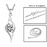Quality and Quantity Assured Female Platinum Plating Titanium Necklace With Diamond