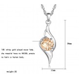 Quality and Quantity Assured Female Platinum Plating Titanium Necklace With Diamond