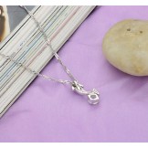 World-wide Renown Female Dolphin Shape Platinum Plating Titanium Necklace With Diamond