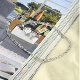 Reliable Quality Female Platinum Plating Titanium Necklace With Rhinestone