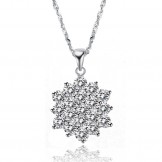 Quality and Quantity Assured Female Starry Platinum Plating Titanium Necklace 