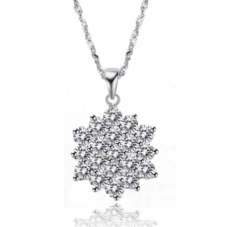 Quality and Quantity Assured Female Starry Platinum Plating Titanium Necklace 