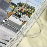 Quality and Quantity Assured Female Starry Platinum Plating Titanium Necklace 