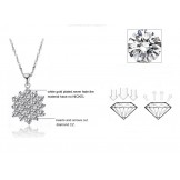 Quality and Quantity Assured Female Starry Platinum Plating Titanium Necklace 