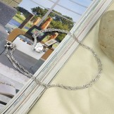 Excellent Quality Female Platinum Plating Titanium Necklace With Diamond