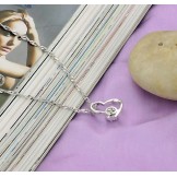 Stable Quality Female Platinum Plating Titanium Necklace With Diamond