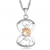 Wide Varieties Female Butterfly Shape Platinum Plating Titanium Necklace