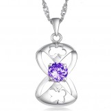 Wide Varieties Female Butterfly Shape Platinum Plating Titanium Necklace