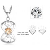 Wide Varieties Female Butterfly Shape Platinum Plating Titanium Necklace