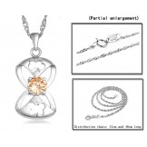 Wide Varieties Female Butterfly Shape Platinum Plating Titanium Necklace