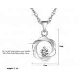 Quality and Quantity Assured Female ELegant Platinum Plating Titanium Necklace With Diamond
