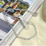 Wide Varieties Female Platinum Plating Titanium Necklace 