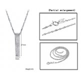 Wide Varieties Female Platinum Plating Titanium Necklace 