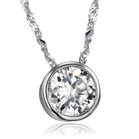 to Have a Long Story Female Platinum Plating Titanium Necklace With Rhinestone