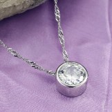 to Have a Long Story Female Platinum Plating Titanium Necklace With Rhinestone