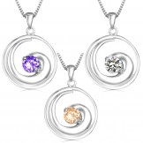 High Quality Female Platinum Plating Titanium Necklace With Diamond