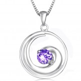 High Quality Female Platinum Plating Titanium Necklace With Diamond