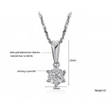 Reliable Reputation Female Platinum Plating Titanium Necklace With Diamond