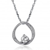 Stable Quality Female Concise Platinum Plating Titanium Necklace