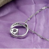 Stable Quality Female Concise Platinum Plating Titanium Necklace