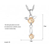 Quality and Quantity Assured Female Platinum Plating Titanium Necklace With Diamond