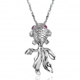 Easy to Use Female Fish Shape Platinum Plating Titanium Necklace 