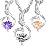 Excellent Quality Female Phoenix Shape Platinum Plating Titanium Necklace