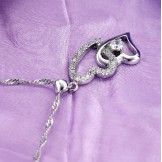 The Queen of Quality Female Sweetheart Platinum Plating Titanium Necklace