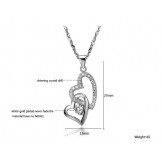 The Queen of Quality Female Sweetheart Platinum Plating Titanium Necklace