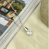 Easy to Use Female Platinum Plating Titanium Necklace With Diamond