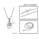 Easy to Use Female Platinum Plating Titanium Necklace With Diamond