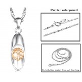 Quality and Quantity Assured Female Platinum Plating Titanium Necklace With Diamond
