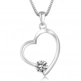 Wide Varieties Female Platinum Plating Titanium Necklace With Diamond
