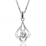 Quality and Quantity Assured Female Platinum Plating Titanium Necklace With Diamond