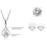 Quality and Quantity Assured Female Platinum Plating Titanium Necklace With Diamond