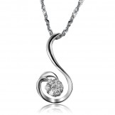 High Quality Female Phoenix Shape Platinum Plating Titanium Necklace 